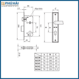 Khóa Cửa Phòng Hợp Kim Việt Tiệp 04341