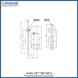 Khóa Cửa Tay Gạt Inox 304 Việt Tiệp 04813