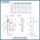Khóa Cửa Tay Gạt Việt Tiệp 04937