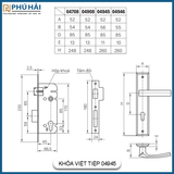 Khóa Cửa Tay Gạt Việt Tiệp 04945