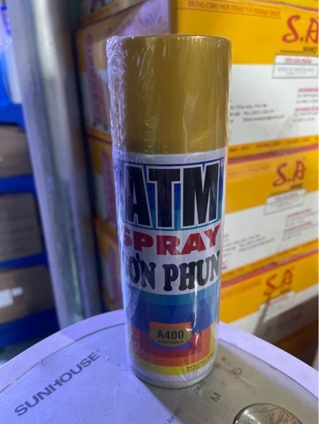 Sơn Xịt ATM A400 Nhũ Vàng Rich Gold (12/T)