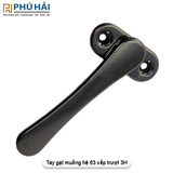 Tay gạt xếp trượt KinLong hệ 63 màu đen (Cái)