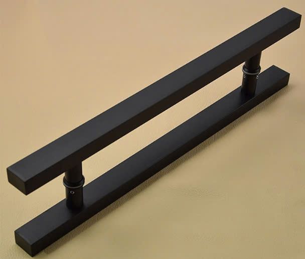 Tay nắm cửa kính đen chân vuông 20 *40 *800