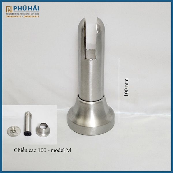 Chân đỡ tấm vách Compact cao 100 kẹp ván 18ly đầu tròn