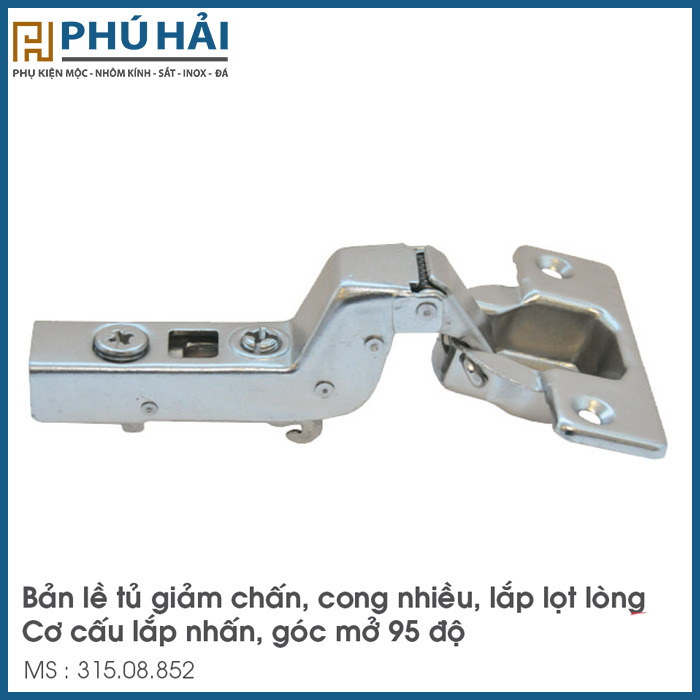 Bản lề HAFELE giảm chấn 95 độ cho gộ dày từ 18-32 phân 315.08.852