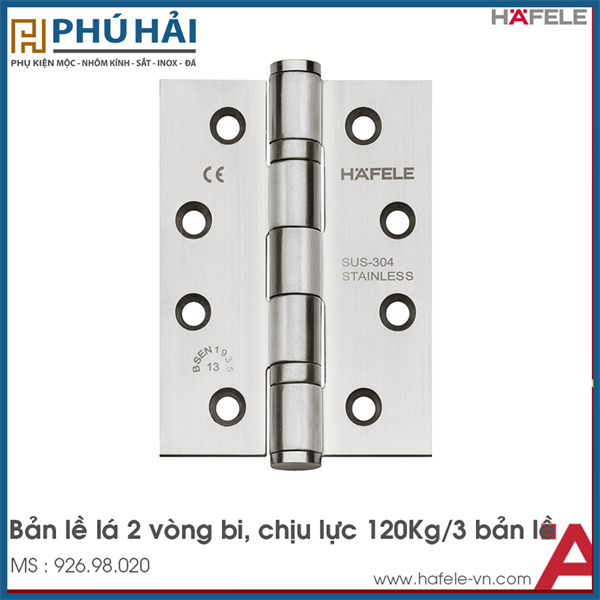 BẢN LỀ CHỐNG CHÁY HAFELE 926.98.020 INOX