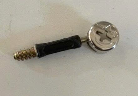 Ốc cam 2 thành phần trụ sắt nhựa đen 43mm