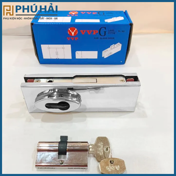Khoá sàn 2 đầu chìa VVP màu đen