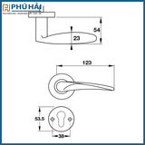 Tay Nắm Gạt Cửa Phòng Hafele 903.98.141