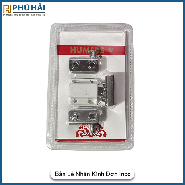 Bản Lề Nhấn Kính Đơn Inox Humer