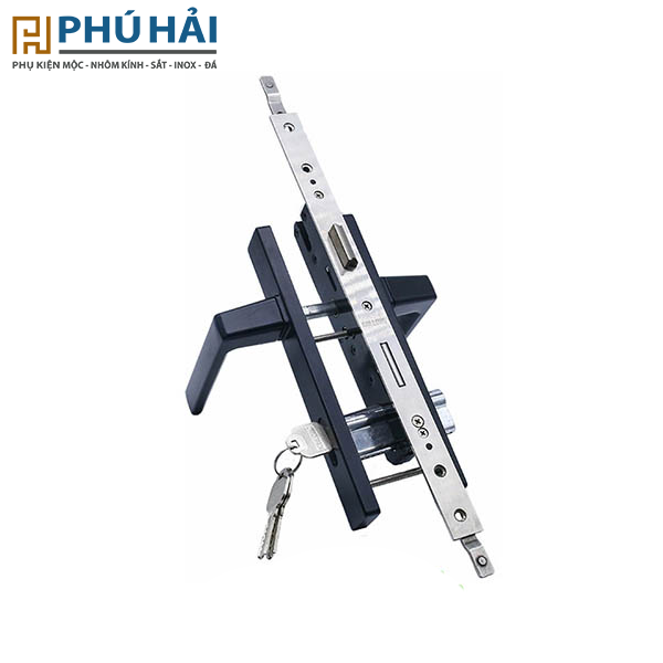 Khóa đa điểm đen 2 đầu chìa Kinlong