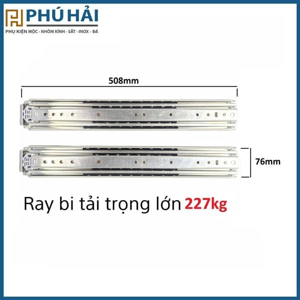Ray bi 3 tầng dài 502mm bản 76mm trọng tải 227 kg