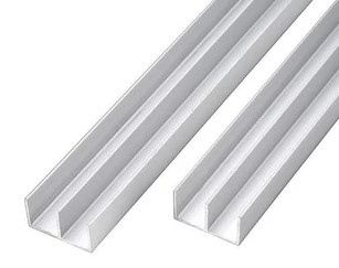 Ray đôi chữ E màu nhôm loại dày ( cây 3m)