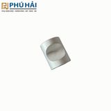 Núm tủ phi 18 nhôm màu bạc bằng
