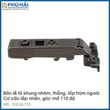Bản lề Metalla HAFELE 110 độ 315.26.710 A thẳng