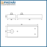 Bản Lề Sàn 150Kg DCL41 Hafele 932.84.026
