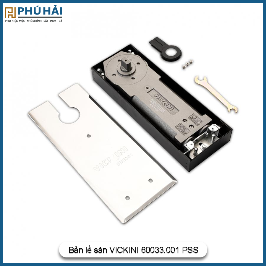 Bản lề sàn VICKINI 60033.001 PSS inox bóng 80kg (Thùng 4 cái)