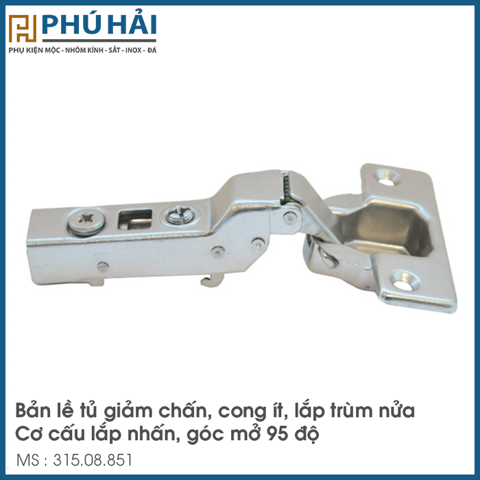 Bản lề HAFELE giảm chấn 95 độ cho gộ dày từ 18-32 phân 315.08.851