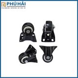 Bánh xe PVC 4F đen đế chết