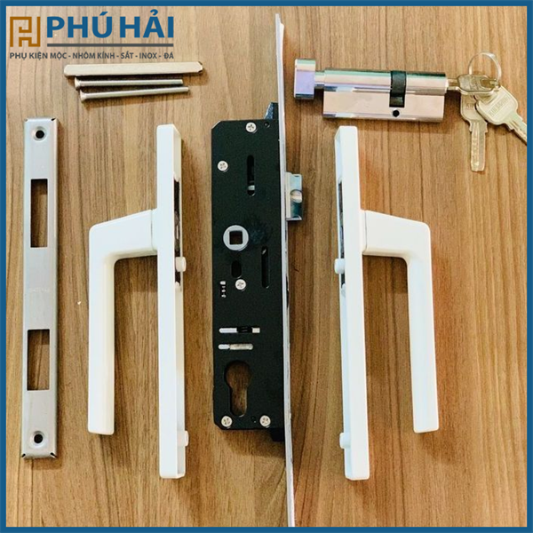 Khóa đơn điểm kinlong trắng VC mở ngoài 4732/T (chính hãng)