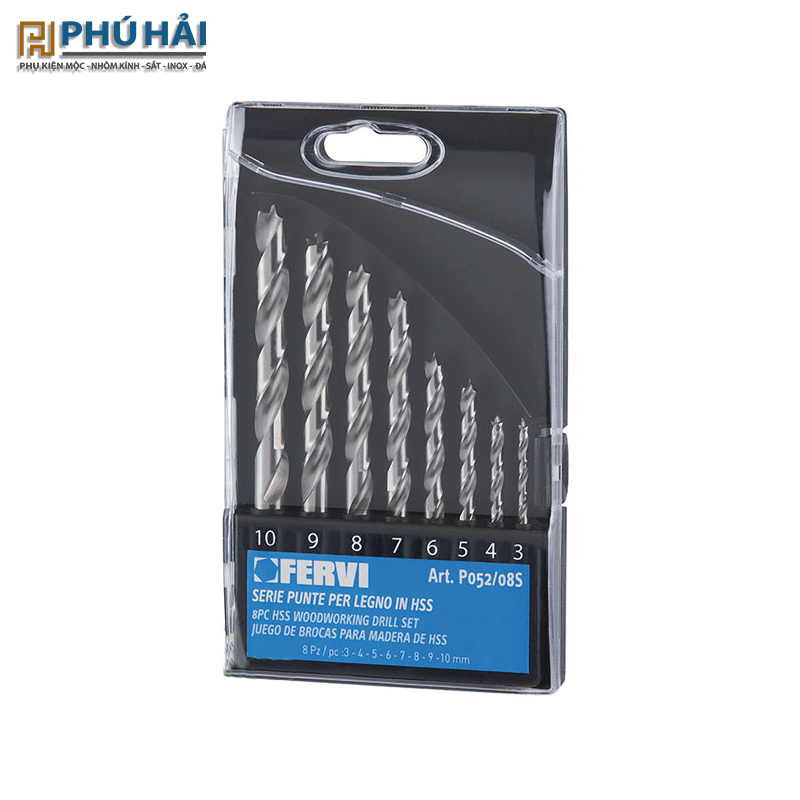 Bộ mũi khoan GỖ 8PC (3-->10)