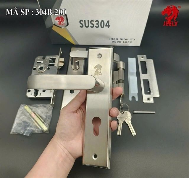 Khóa Jeely cửa phòng SUS 304B/200 (20B/T)