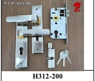 Khóa JEELY H312-200 tay gạt màu inox (20B/T)