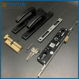 Khóa tay nắm đa điểm, đơn điểm 82 tay tròn sơn đen, trắng
