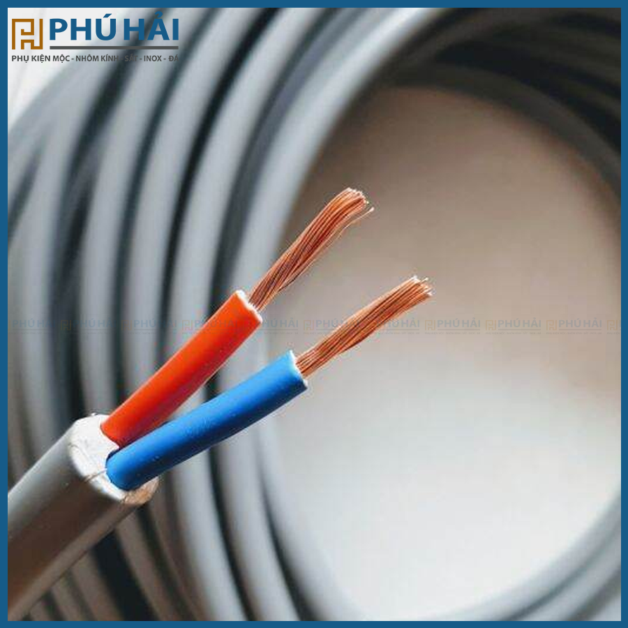 Dây điện pha xám tròn xám 2 * 1.5 (mét)