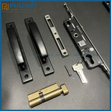 Khóa đa điểm Huy Hoàng tay tròn Đen AP82 - 2DC tim titan (24B/T)