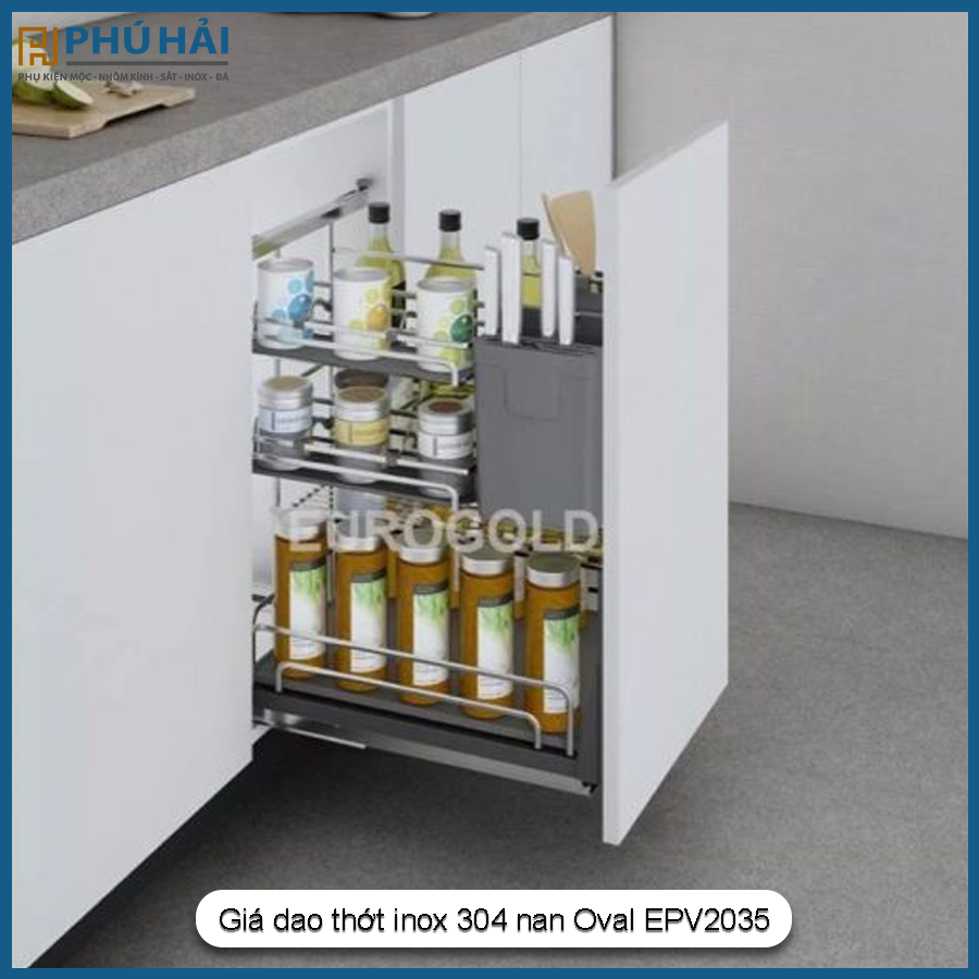 Giá dao thớt inox 304 nan Oval EPV2035