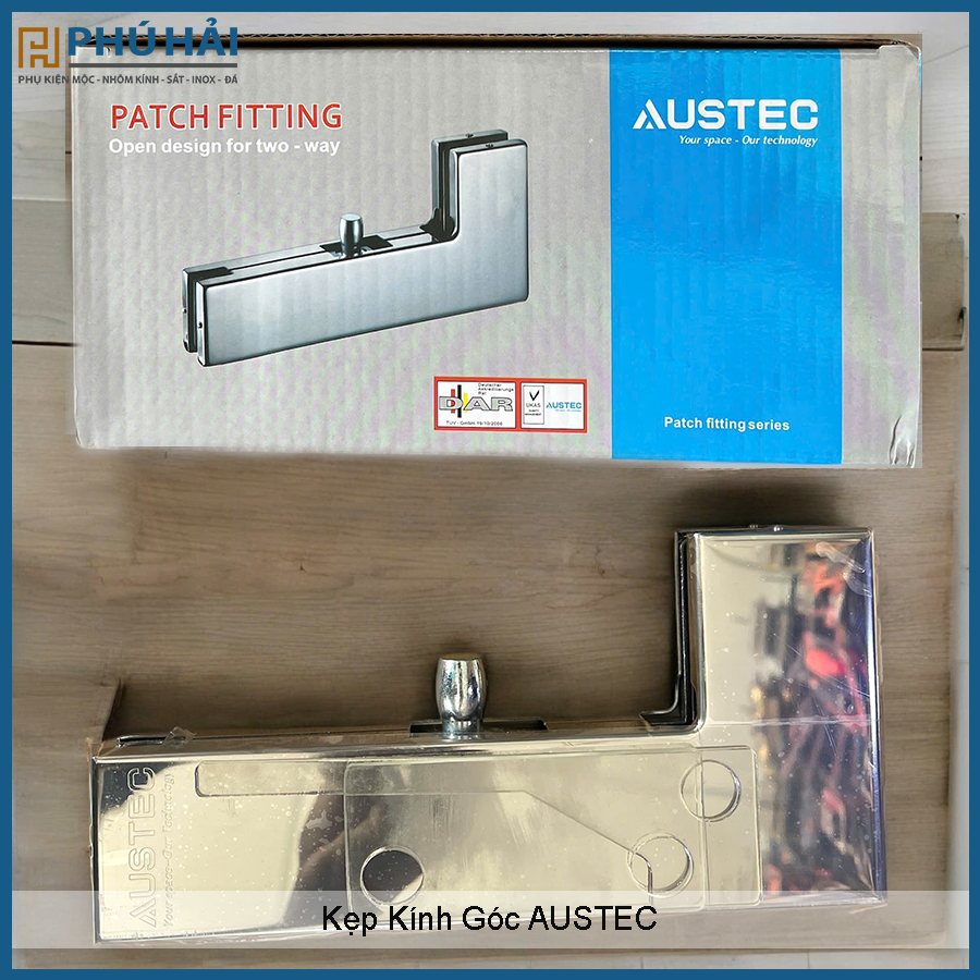 Kẹp góc Austec inox 304