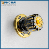 Khoá tròn Huy hoàng thau HC03 đen vàng
