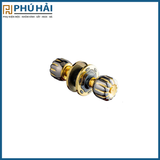 Khoá tròn Huy hoàng thau HC03 đen vàng