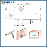 Khóa tủ kính răng cưa HAMMERED 328