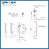 KHÓA CỬA NẸP VICKINI 32019.001 MBG