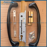 Khóa lùa cửa trượt HUY HOÀNG ĐEN hệ 93 (KHÓA CHỮ C)