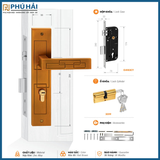 Khóa cửa tay gạt Việt Tiệp 04827