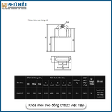 Khóa Móc Treo Đồng Chống Cắt 01622 Việp Tiệp