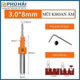 Mũi Khoan 2 tầng âm mũi vít 3*8