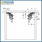 Ray Âm EPC Evo 500 mm Giảm Chấn Hafele 433.32.075