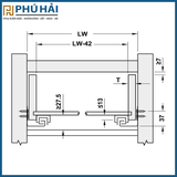 Ray Âm EPC Evo 500 mm Giảm Chấn Hafele 433.32.075