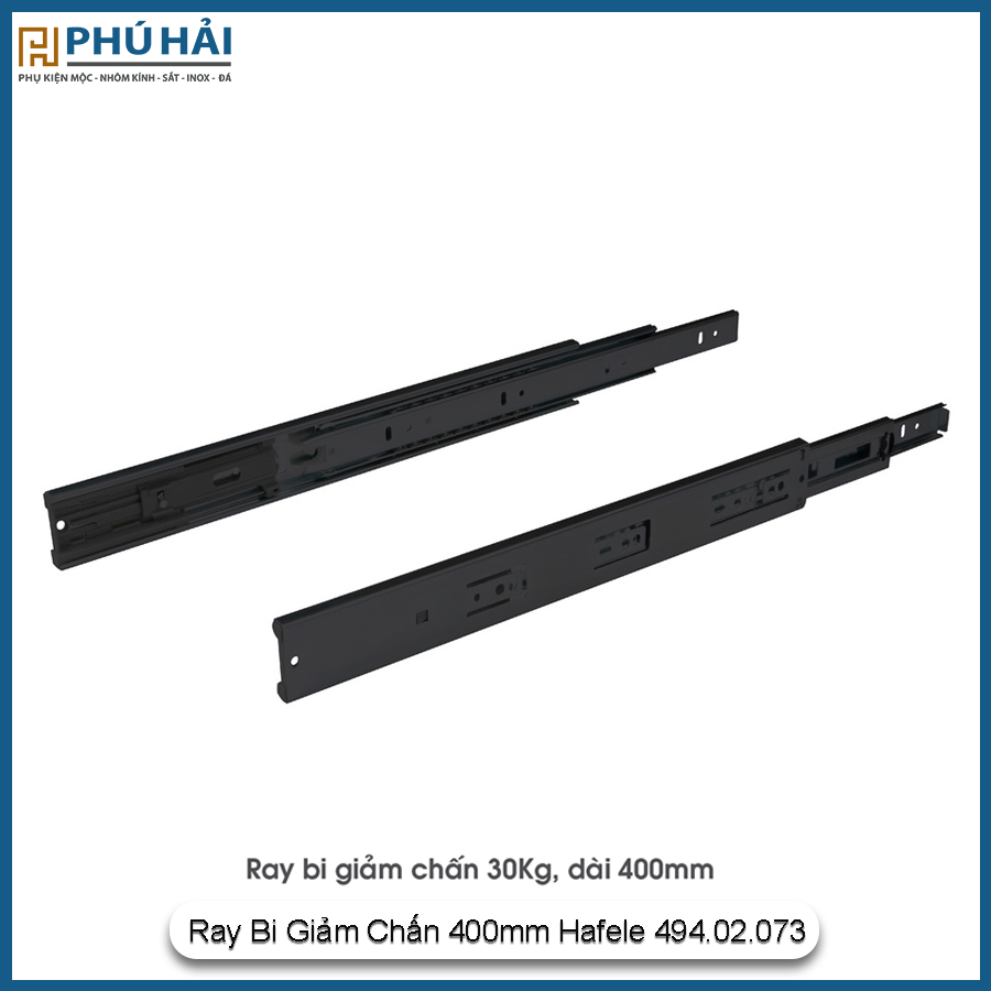 Ray bi Hafele 45/400MM Đen-DIY/494.02.073