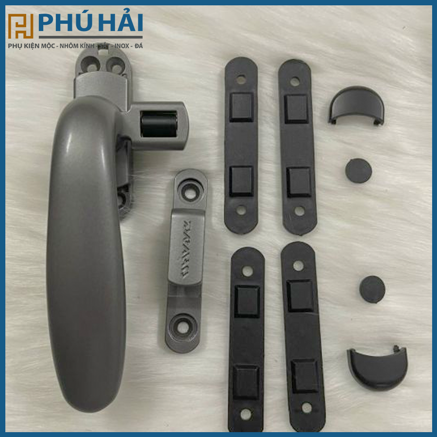 Tay nắm đơn Draho xám (trái)