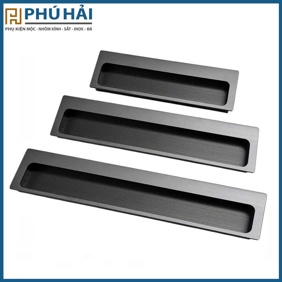 Tay nắm tủ âm màu đen L1049 - 4T