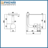 TRỤ GIỮ KÍNH VICKINI 64701.001 SSS