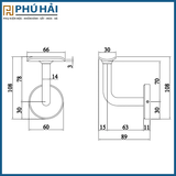 TRỤ GIỮ KÍNH VICKINI 64702.001 SSS