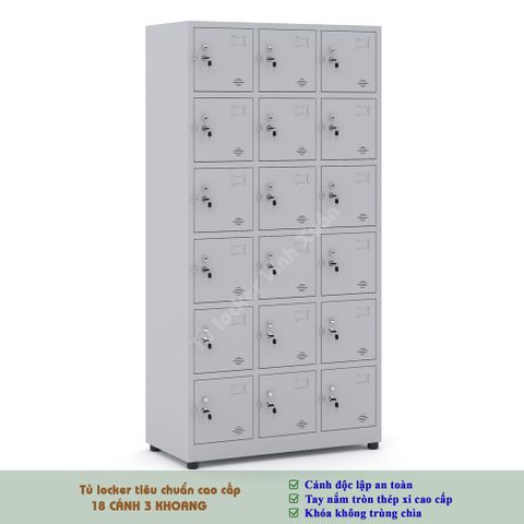 Tủ Locker 18 ngăn kiểu TU986-3K