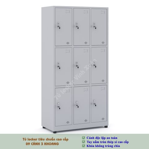 Tủ Locker 9 ngăn kiểu TU983-3K