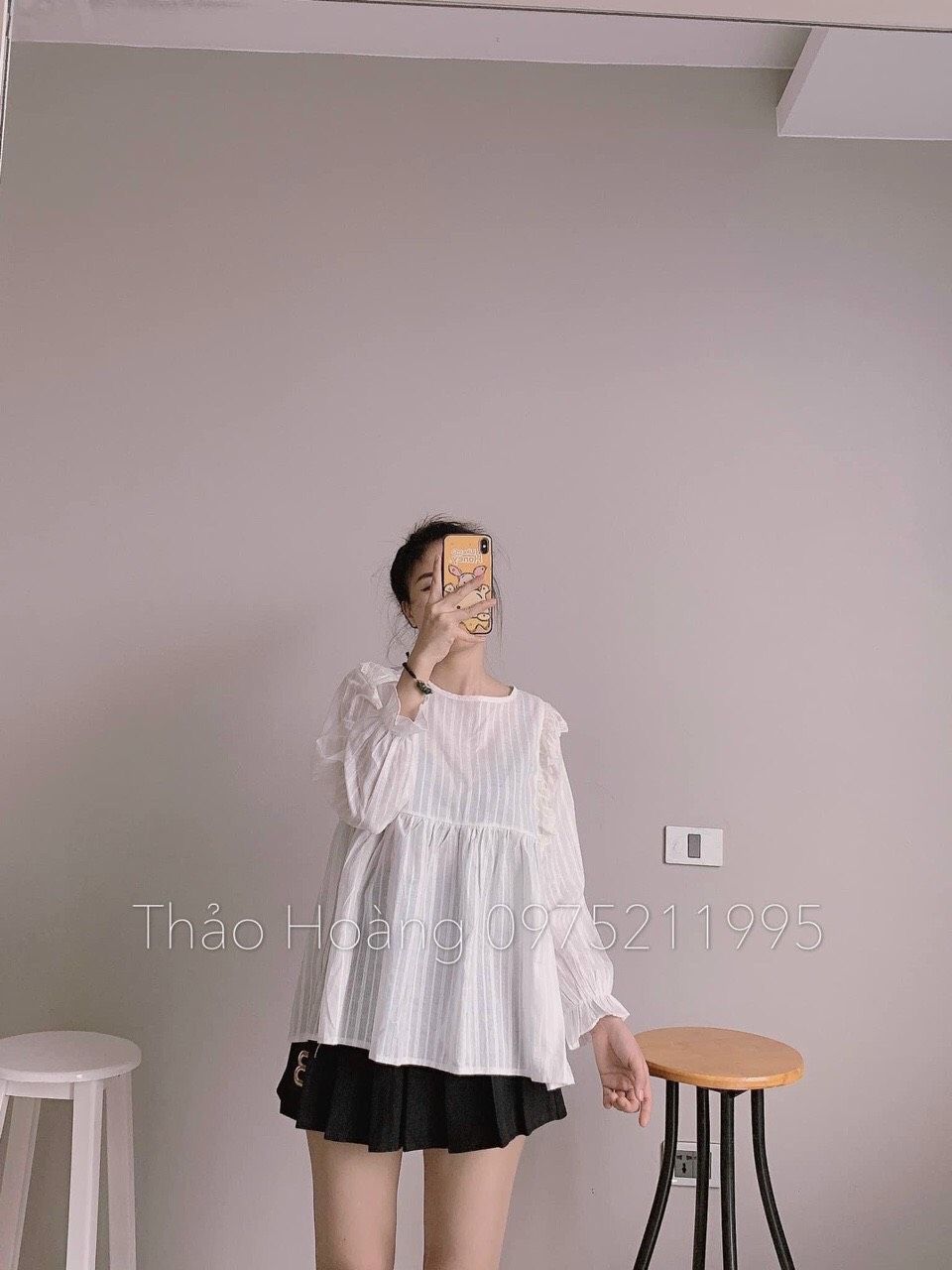 Áo babydoll ren trơn